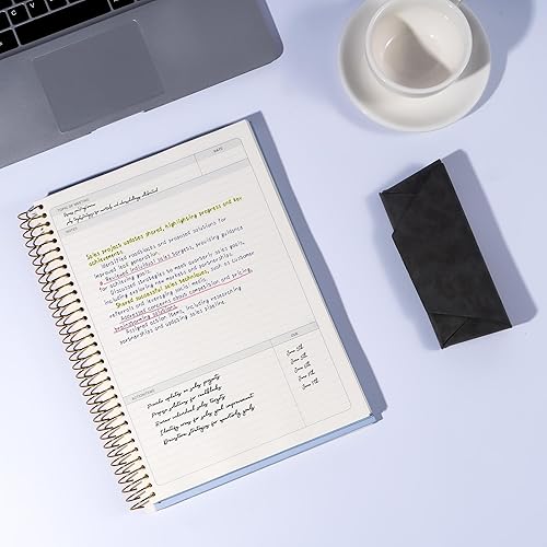 Miniatura 3 de Paquete de 4 cuadernos de reuniones para trabajo con artículos de acción, 120 hojas de agenda de reuniones para oficina, negocios, agenda de