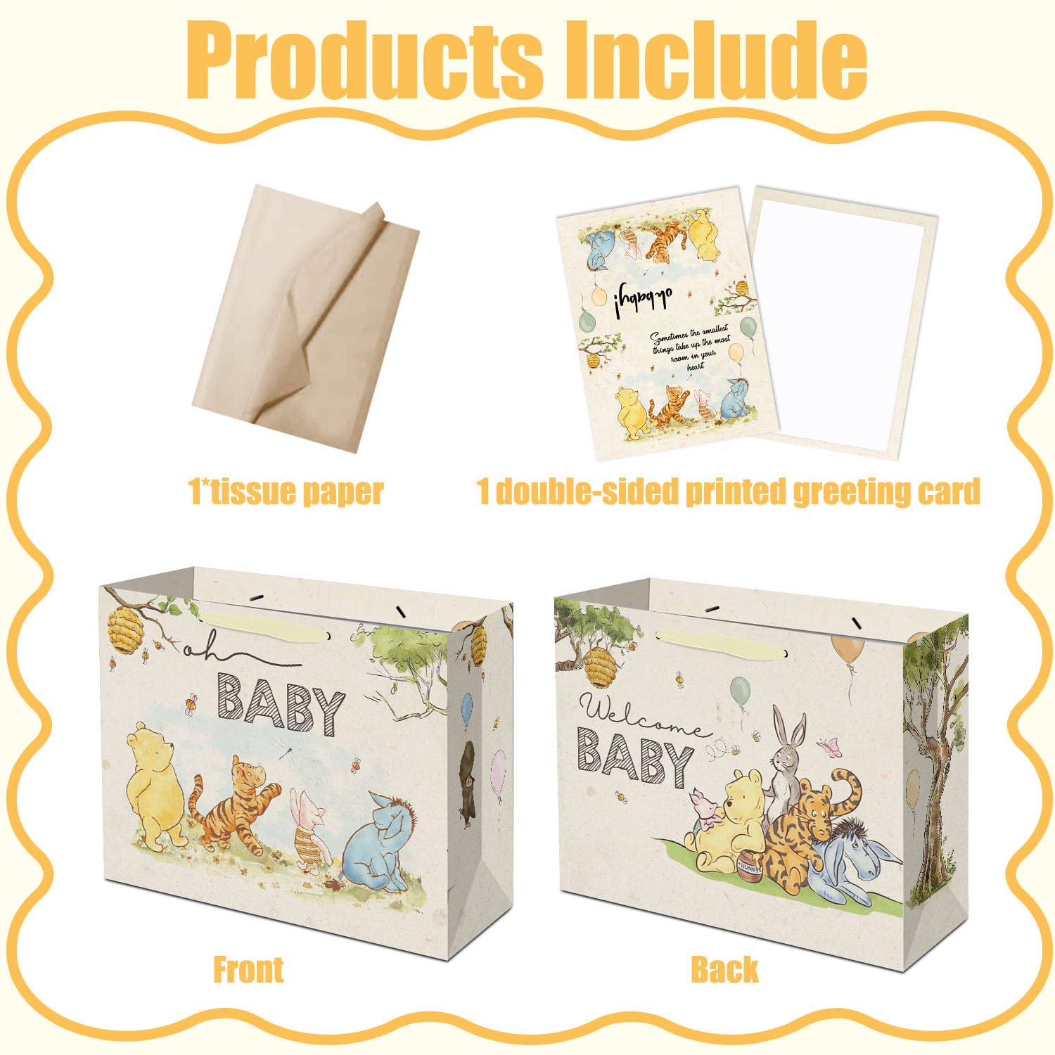 Amazon.com: 1PCS Classic Pooh Goodie Bag, 1Pcs Oh Baby Baby Party