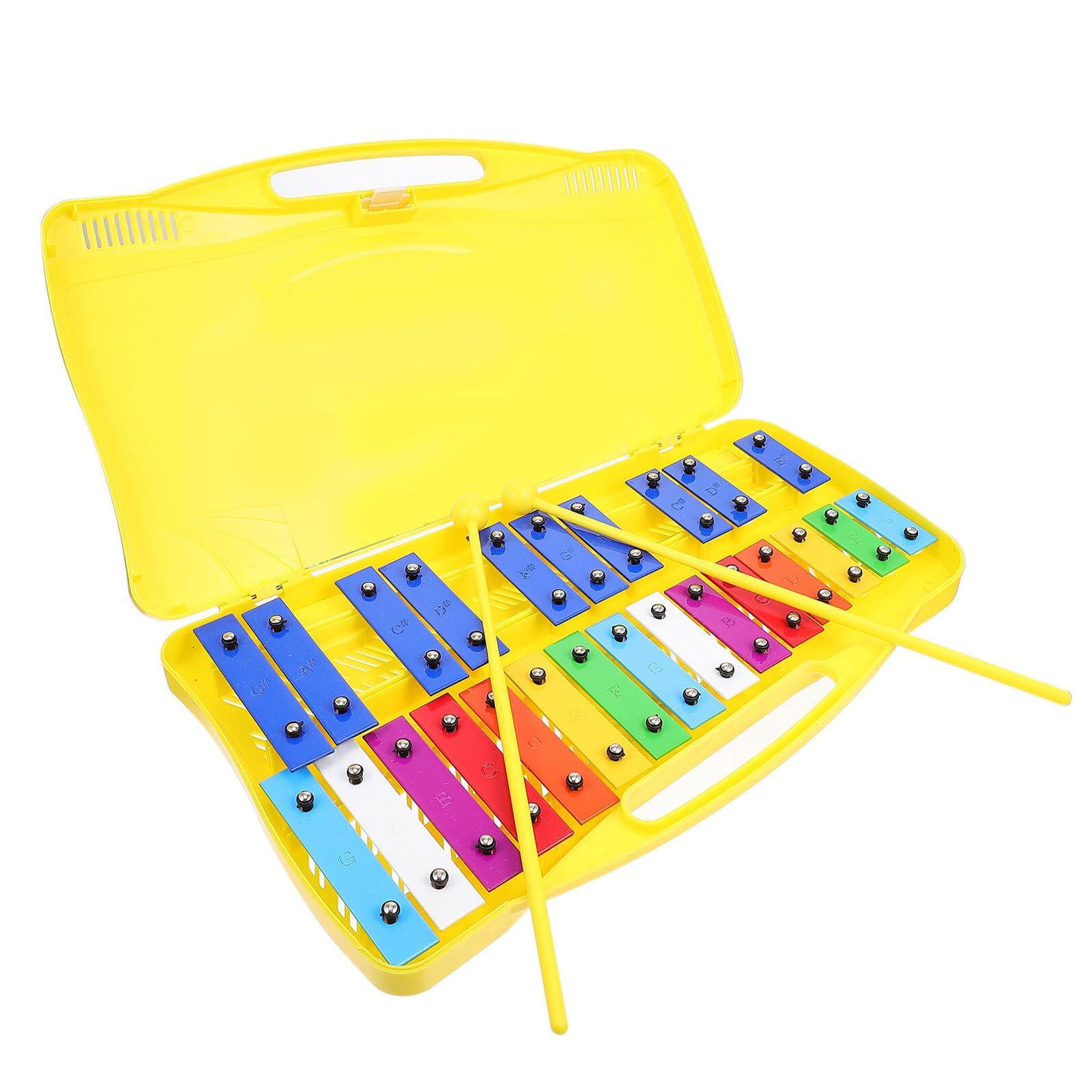 ORFOFE Strumento Orff con 25 Note Metallofono a Percussione Colorato, Giocattolo Musicale Educativo in Metallo per Apprendimento e Sviluppo Sensoriale, Regalo Creativo per Piccoli