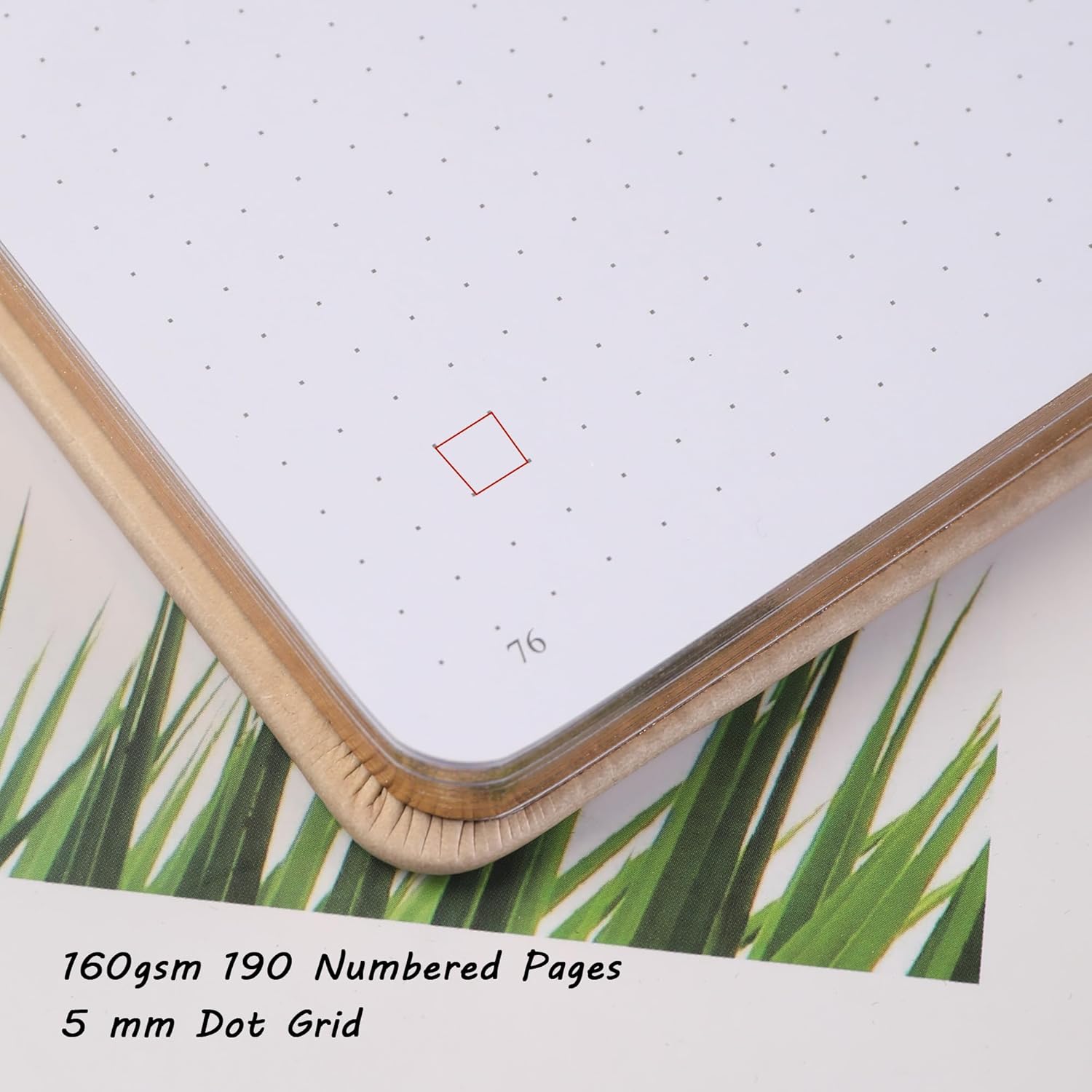 TIEFOSSI Dot Notebooks, A5 Hardcover Dot Journals for Writing Women, 160gsm Thick Paper, 190 Numbered Pages, for Planner Organization