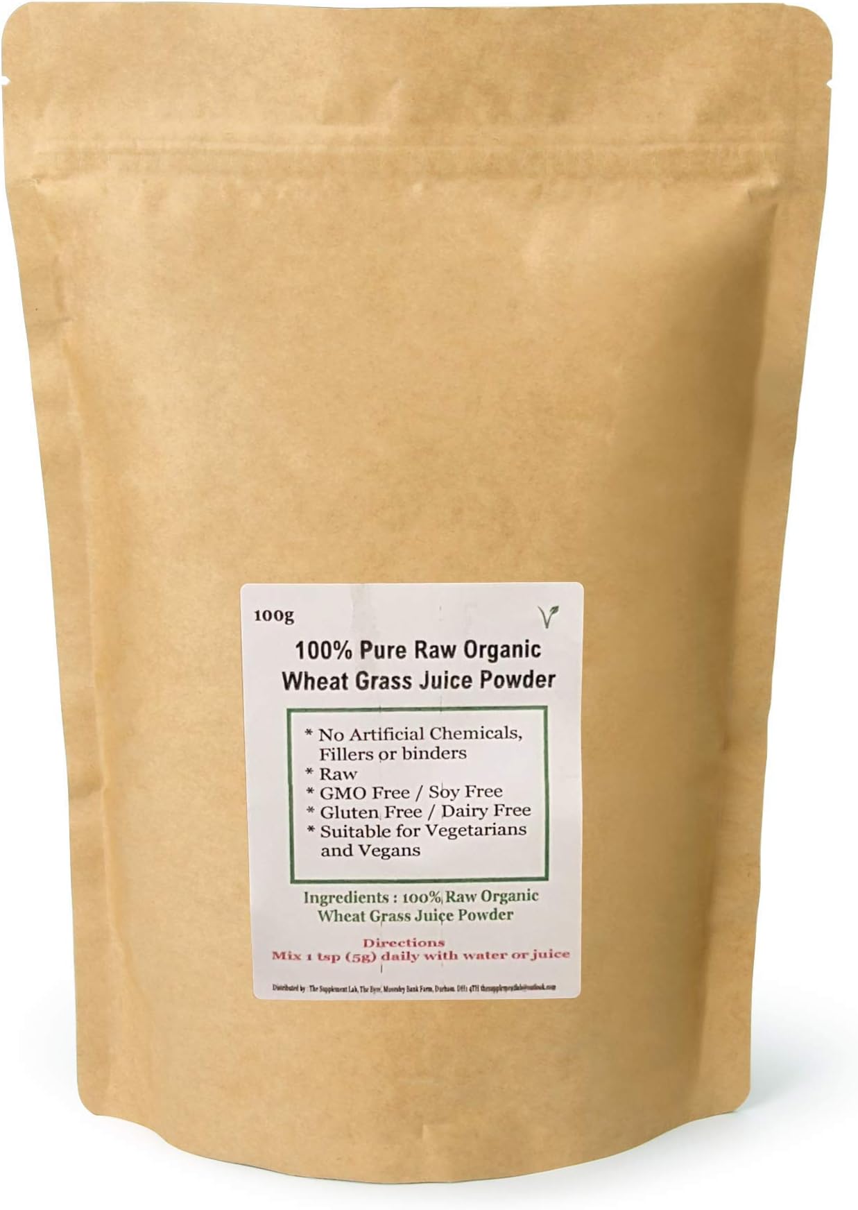 100g Organic Wheat Grass Juice Powder | Certified Raw Wheatgrass | Boost Immune System, Not Just Wheat Grass Powder which is Hard for The Human Body to Digest 100 gm