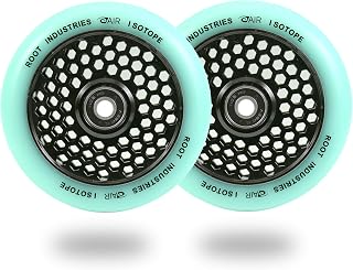 Root Industries 110mm Honeycore Stunt Trick Scooter Wheels (Pair) - Smooth Fast Hollowcore - Kick Push Scooter Tire - Pro Freestyle Urethane - Fit Most Setups - 24mm x 110mm - Bearings Installed