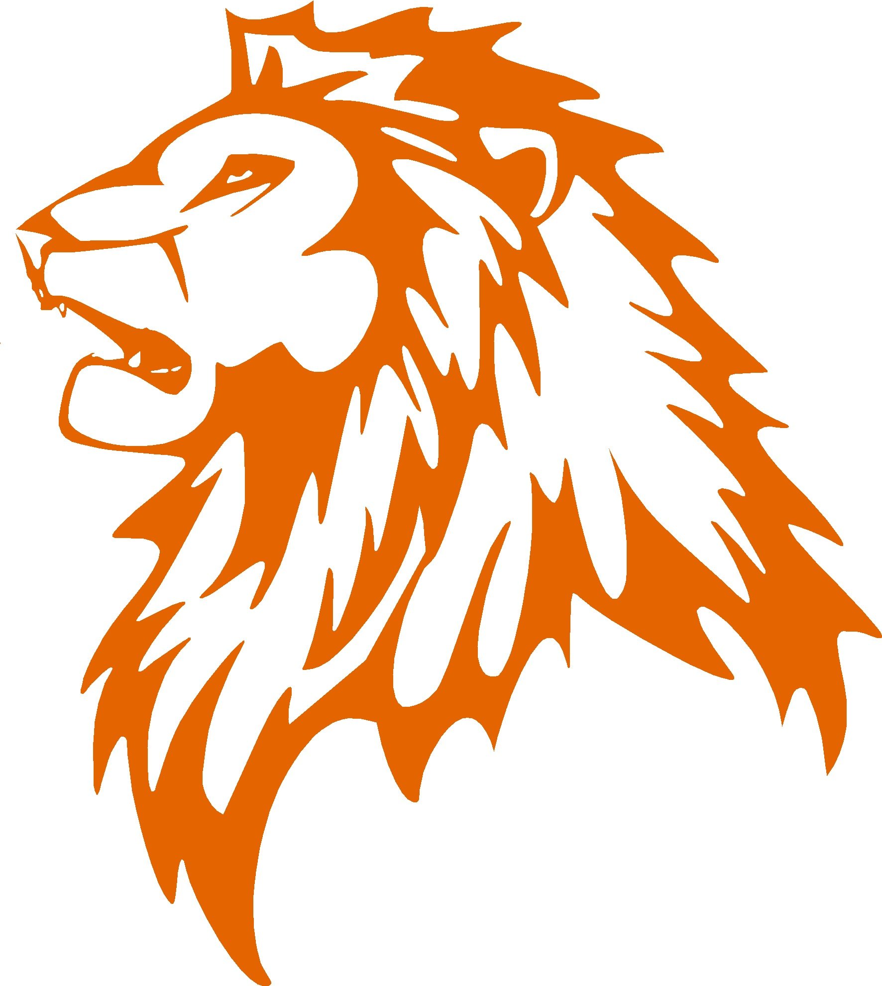 Lightningsigns Orange Lion Head Car,Camper Bike Van Window Stickers Decals #2 (Orange)