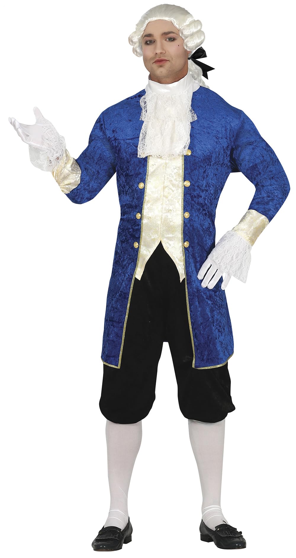 FIESTAS GUIRCA | Marquis Fancy Dress Costume Adult (54-56/XL) - Tailcoat, Trousers and Waistcoat - Period Outfit for Fancy Dress Parties, Carnival and Halloween - Ideal for Men - Blue