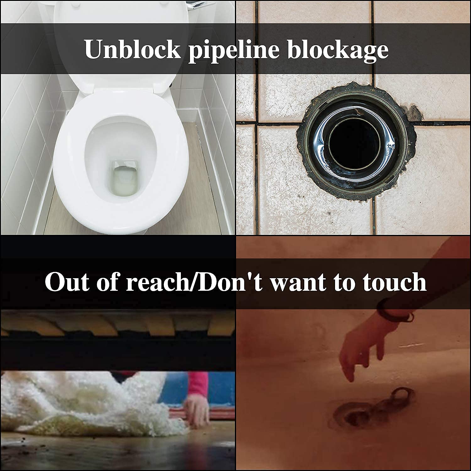 Toilet Snake, Toilet Auger, Toilet Clog Remover, Stainless Steel