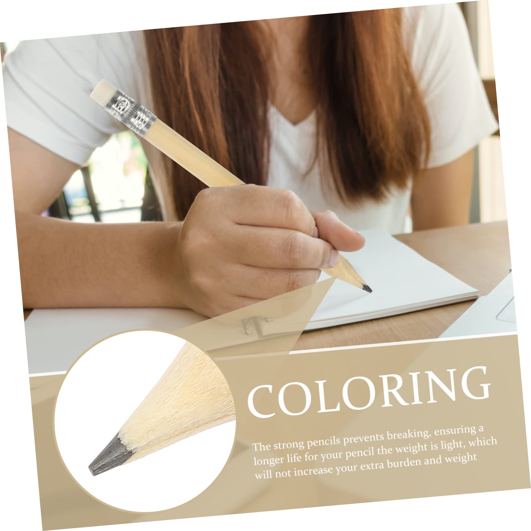 DOITOOL 250 piezas Lápices Cortos de Madera Natural con Pack de Unidades Herramienta de Escritura para Mini Lápices para Dibujo y Golf Diseño Ergonómico Cómodo para y Escritura Diaria