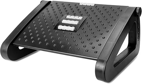 Miniatura 8 de BEAUTIFABLE Foot Rest for Under Desk at Work, Adjustable 6 Height Options Footrest, Ergonomic Foot Stool with Massage Texture and Roller for Home