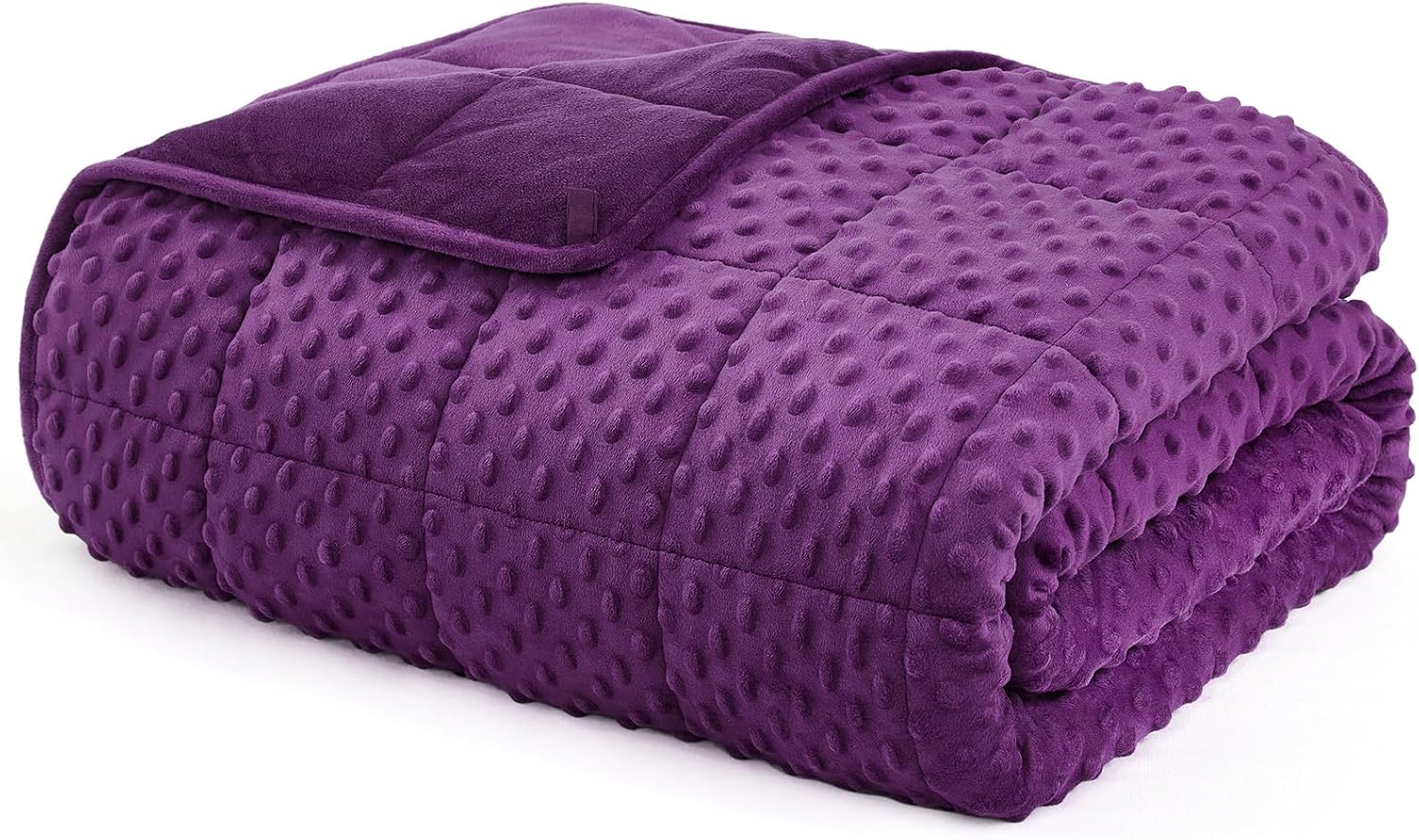 l'agraty weighted blanket for adult - 60"x80" 17lbs minky dots heavy blanket with glass beads soft breathable for all-season summer fall winter thick comfort for sleeping 25-hyacinth 60" x 80" | 17lbs