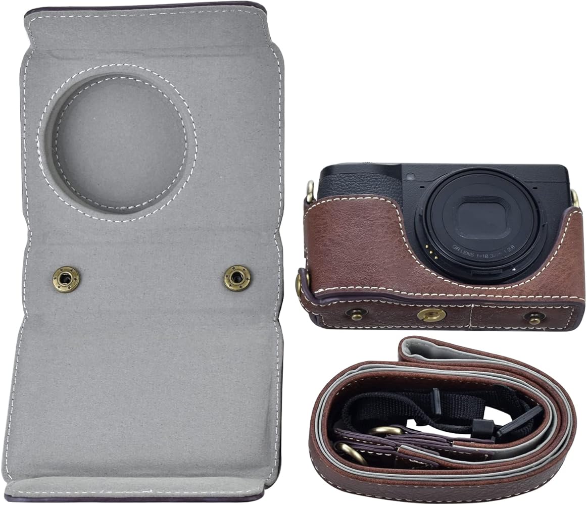 Amazon.com : Rieibi Ricoh GR III/GR IIIx Case - Vintage PU Leather