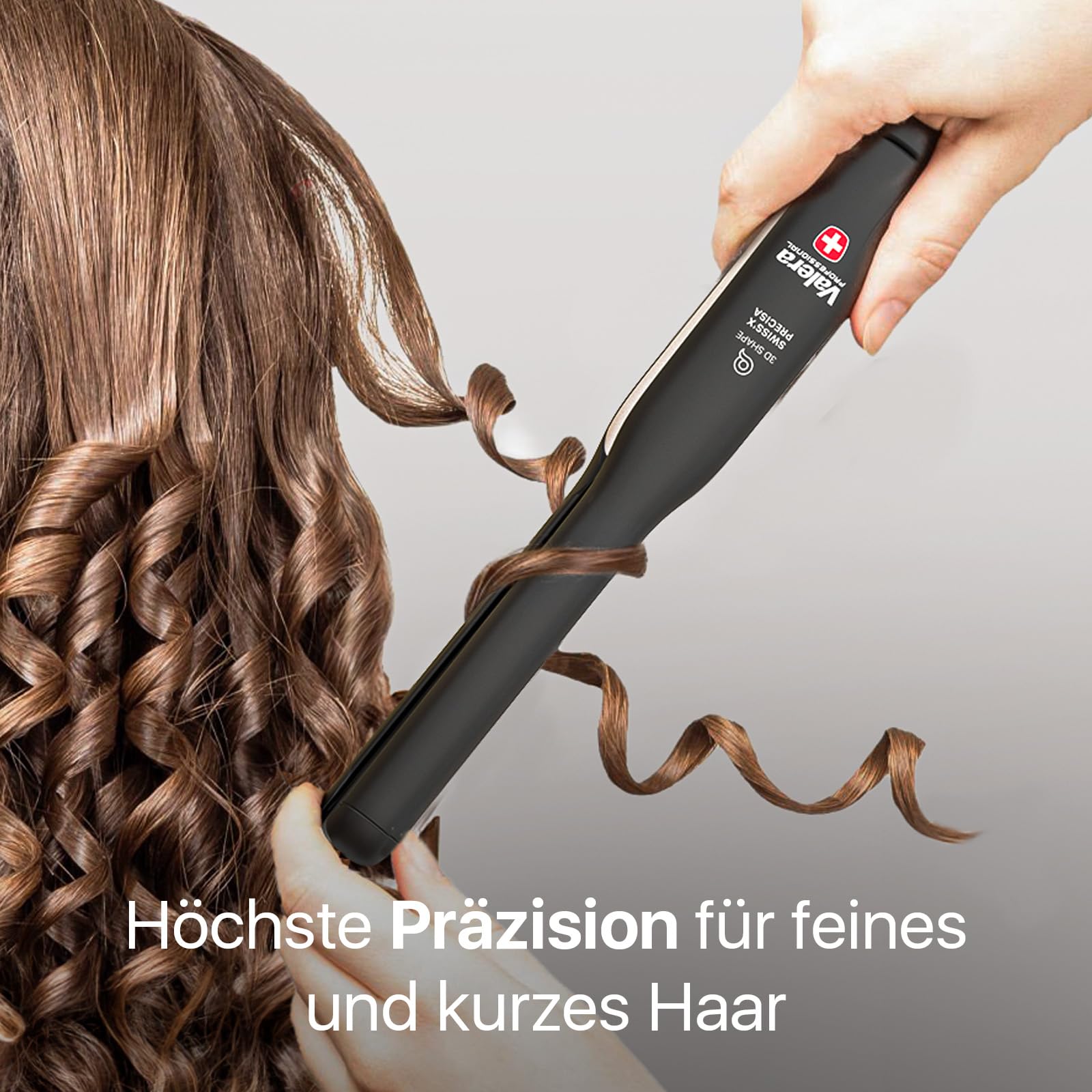 Valera, Swiss'X Precisa, Schmales Professionelles Glätteisen, für kurzes, glattes und lockiges Haar, mit Keramikbeschichtung, schnelles Aufheizen, Kabel 3 m, Ein/Aus 230°C, Swiss Made