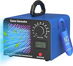 Générateur d'ozone 65 000 mg/h, appareil ozonisateur industriel O3 avec minuterie de 120 min, température, humidité, appareil à ozone jusqu'à 300 ㎡, ozoniseur o3 pour garage, appartement, hôtel