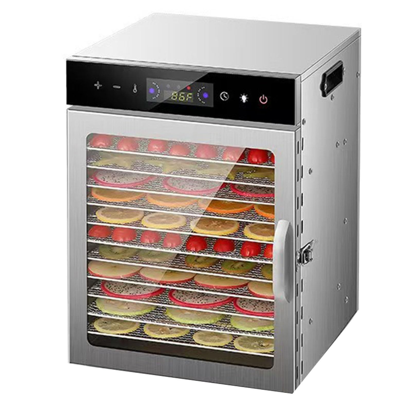 Essiccatori per alimenti Macchina per essiccazione a congelamento per carne secca, essiccatore elettrico per frutta da banco, essiccatore per erbe aromatiche, essiccatore in acciaio,12Layer