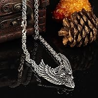 Vista 2 de 925K Sterling Silver Eagle Necklace,Men İnitial Necklace,Engraved Necklace for Men,Men Necklace,Gift for Him,Gift for Her