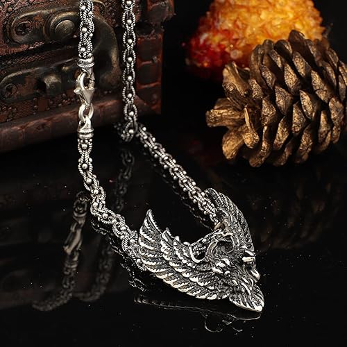 Miniatura 2 de 925K Sterling Silver Eagle Necklace,Men İnitial Necklace,Engraved Necklace for Men,Men Necklace,Gift for Him,Gift for Her