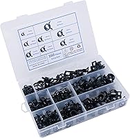 Vista 4 de Abrazadera de manguera de vacío de silicona para manguera de vacío de presión de baja presión, kit surtido de abrazaderas de aire -160 piezas