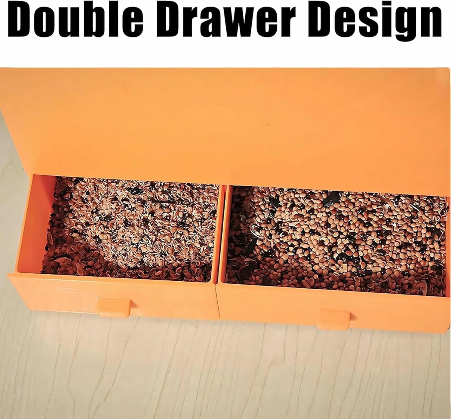 Bird Feed Blown Shell Splitter, Household Grain Cleaning Machine, Bird Food Blowing Machine, with Double Drawer, Digital Display, for Millet, Miscellaneous Grains