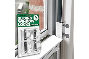 Square Window Locks, 4-Pack for Secure Window and Door Locking