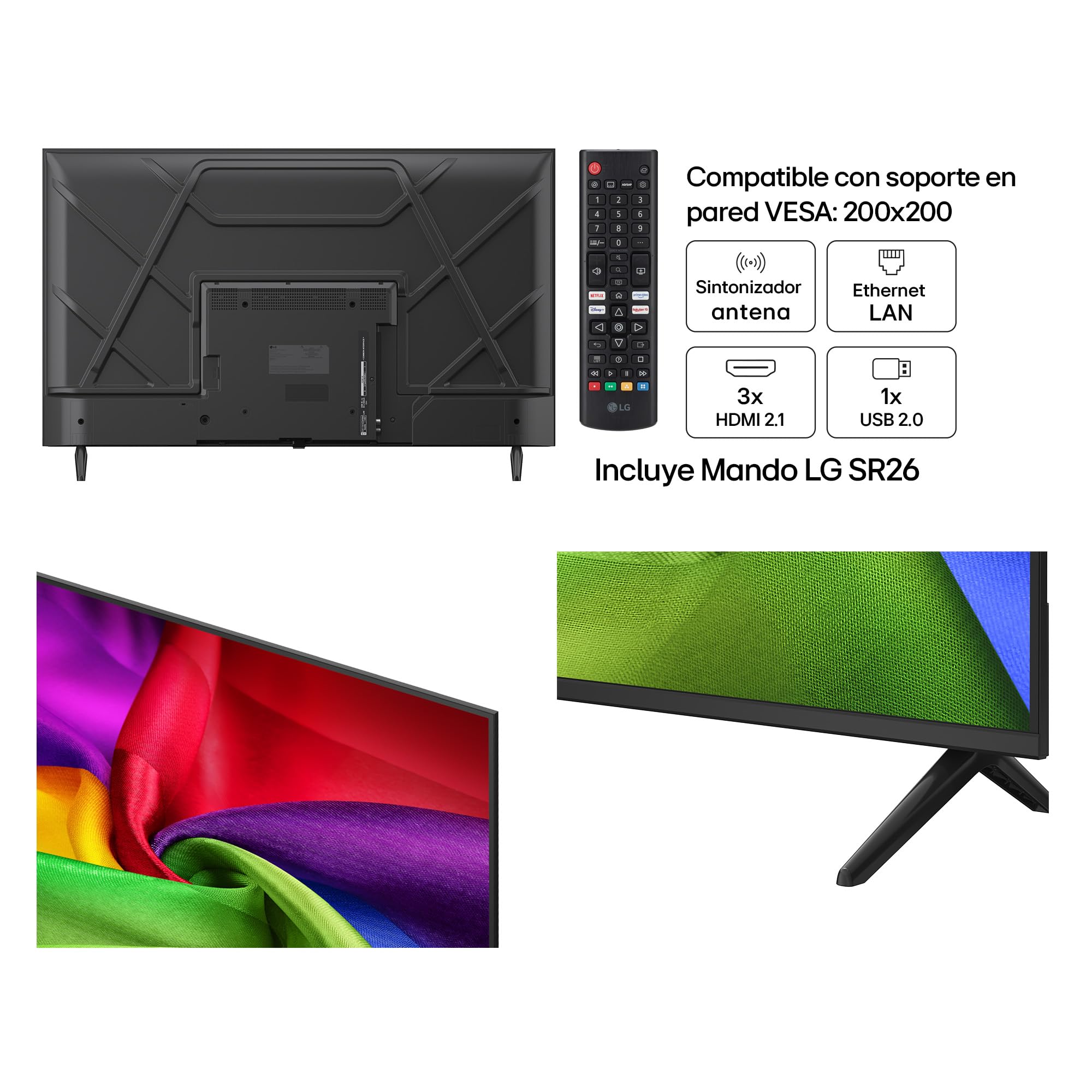 LG 43NU800B6LC - Smart TV Nano UHD AI 43" 4K Sin Reflejos 94%, 2026