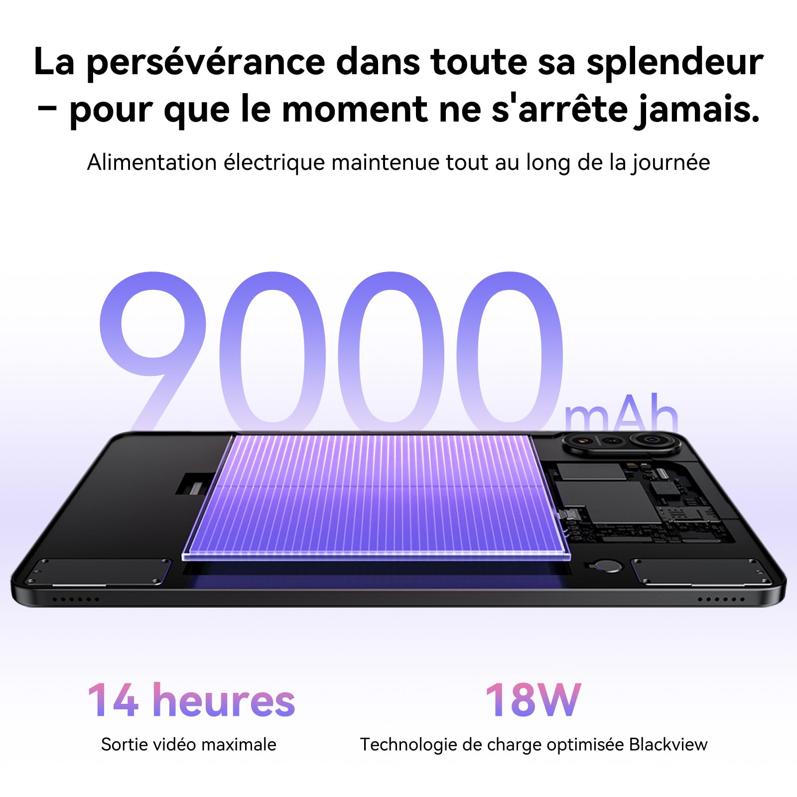Blackview Mega2 Tablette 12 Pouces Android 15 Tablets, 24 Go de RAM + 128 Go de ROM, 120Hz 2K FHD Tablette de Jeu avec Clavier, Souris, Stylet, Casque, 4G LTE+5G, WiFi, 9000 mAh, WideVine L1, Gray