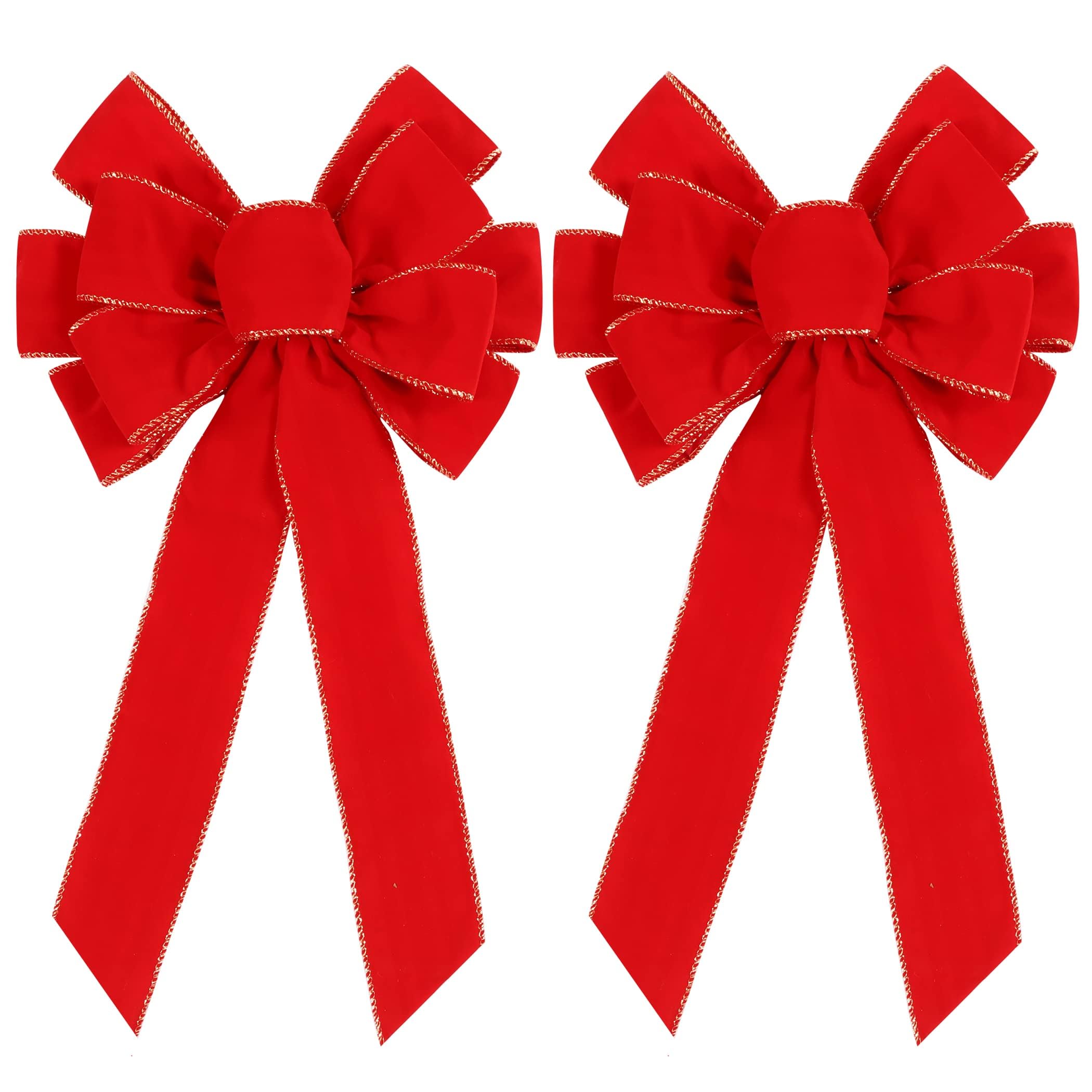 2 Fiocchi Patriottici USA 4 Luglio In Iuta – Rosso, Bianco, Blu, 25x45 Cm, Per Ghirlande E Decorazioni