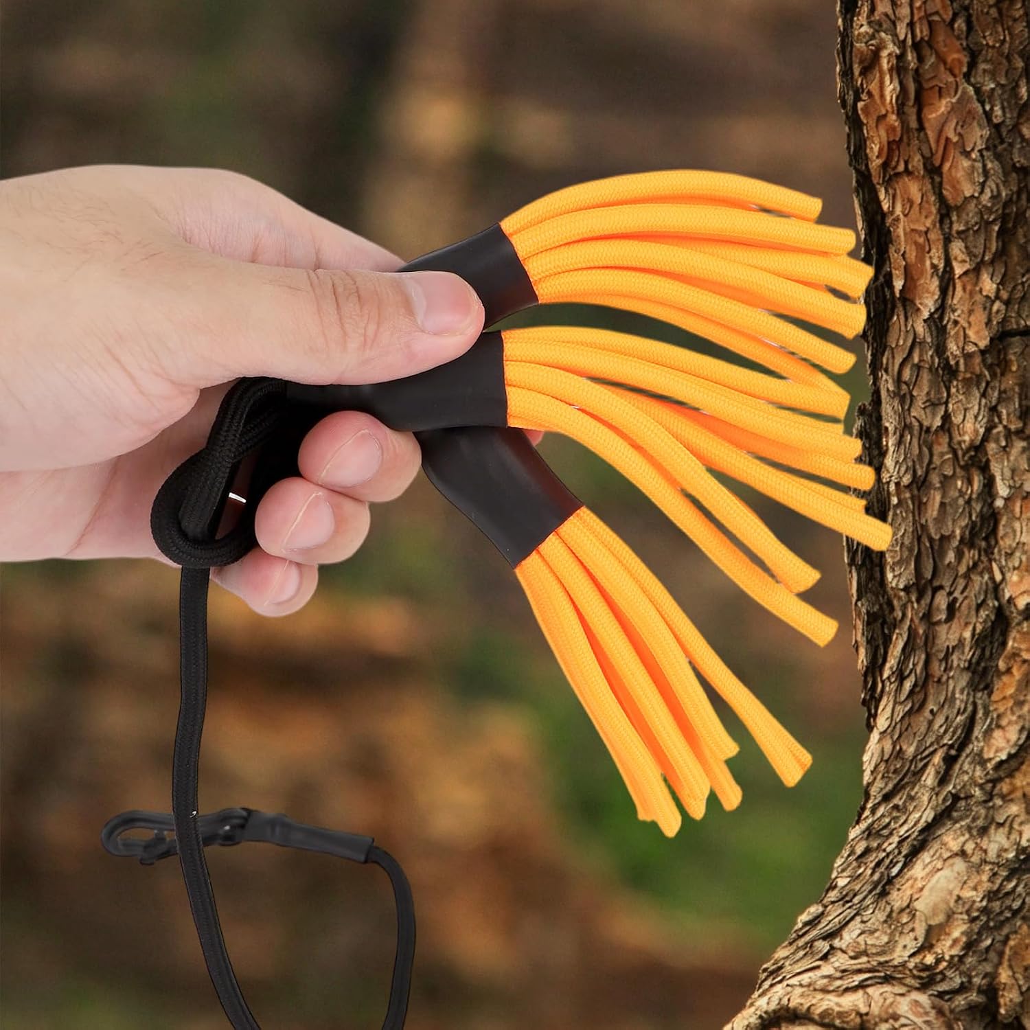 Gosknor 4pcs Deer Scent Drag Line, Deer Scent Rope Kit (Orange) | Durable Deer Scent Drag Lines with Clip Outdoor Deer Hunting Accessories for Scent Attractant
