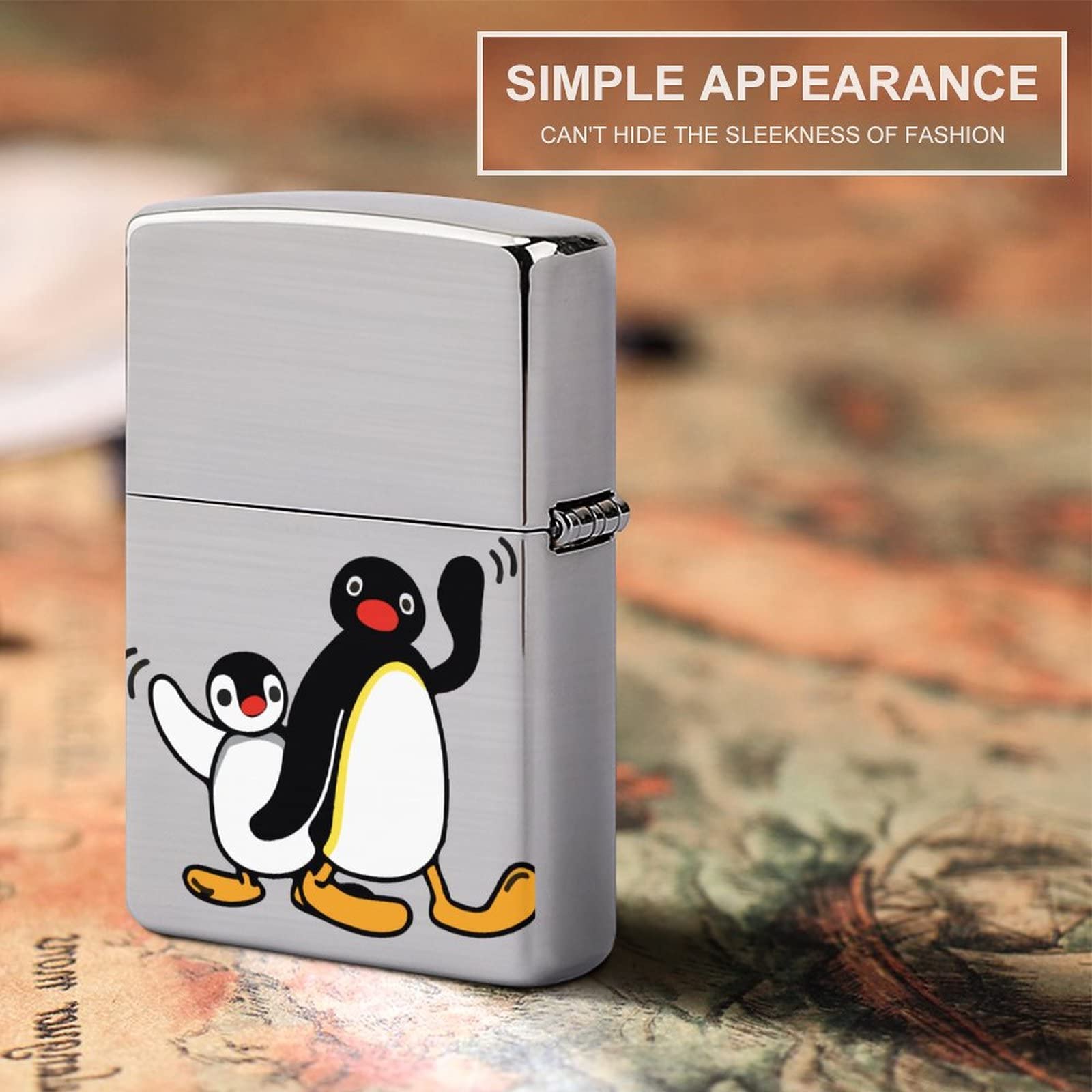 Amazon.co.jp: Zippoライター兼用ケース メンズ ピングー キャラクター 