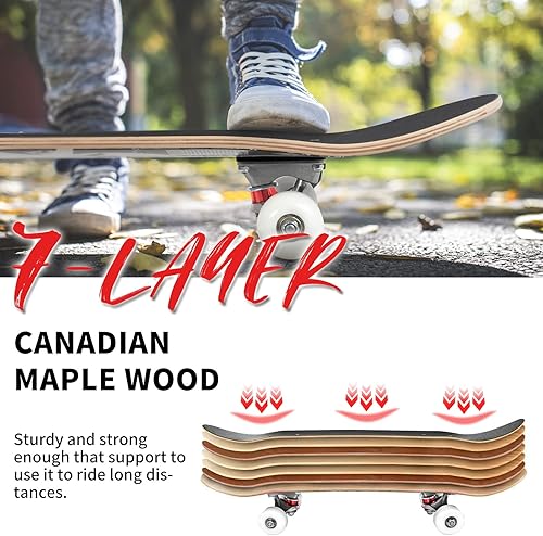 Miniatura 5 de Longboard de arce 42 pulgadas, para skateboarding, estilo libre y pendientes de MammyGol