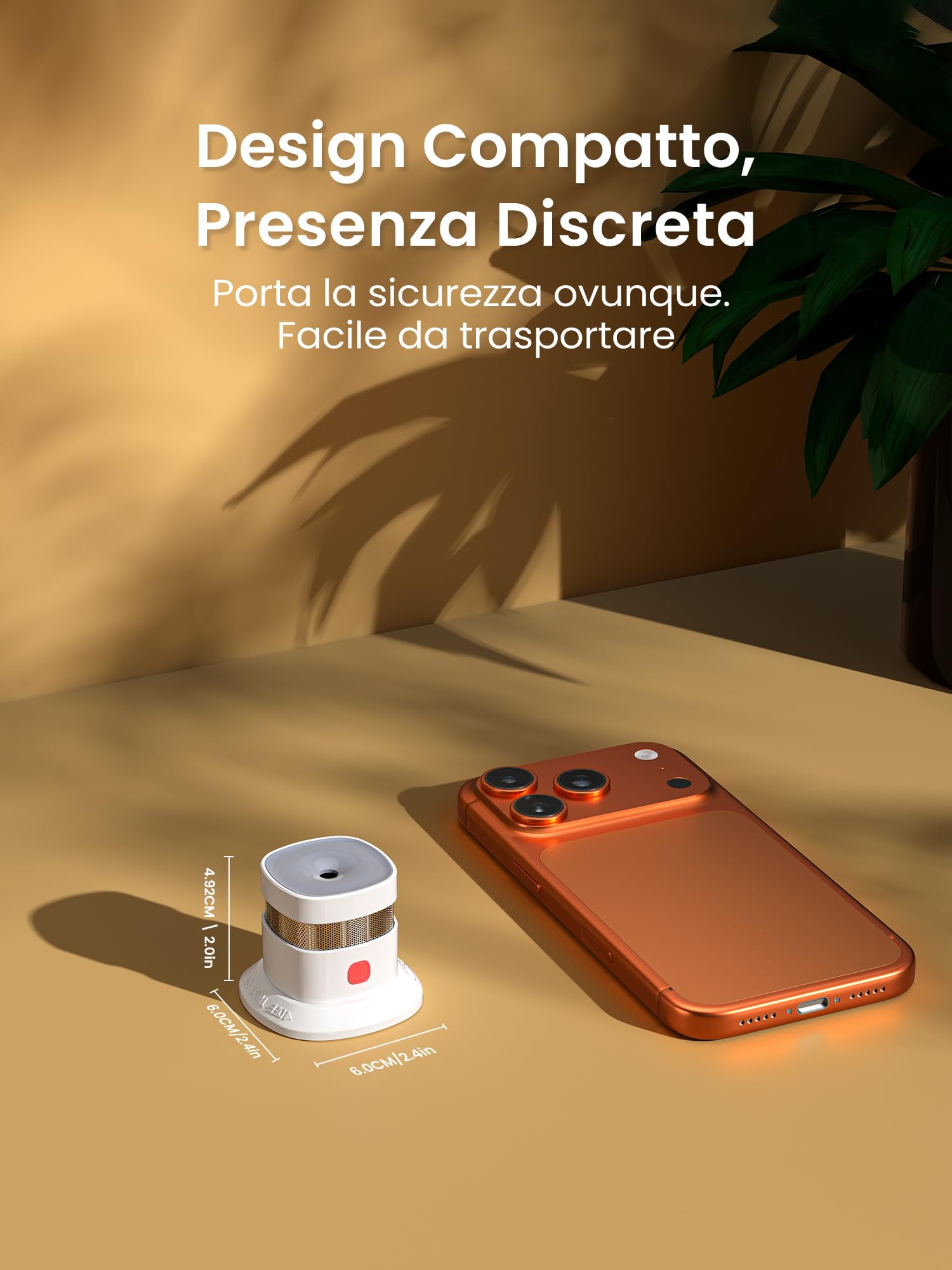 Heiman Detector de Humo Matter Over Thread, con Soporte Magnético, Batería Reemplazable 5 Años, EN 14604, Hub Requerido, para Apple Home, SmartThings & Home Assistant, HS1SA-M