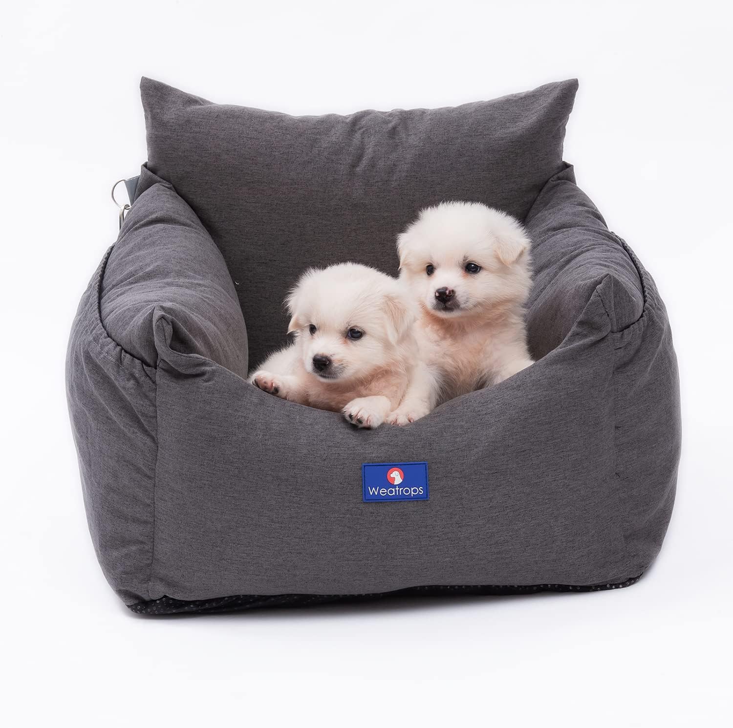 Dog Car Seat for Small Dog, Pet Booster Seat Dog Travel Safety Car Carrier with Side Pocket Storage Fully Removable and Washable