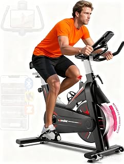 Wenoker JC302 Magnetic Resistance Exercise Bike - 350lbs Home Stationary Indoor Cycling with App Sync, Tablet Holder, Quiet Smooth Ride