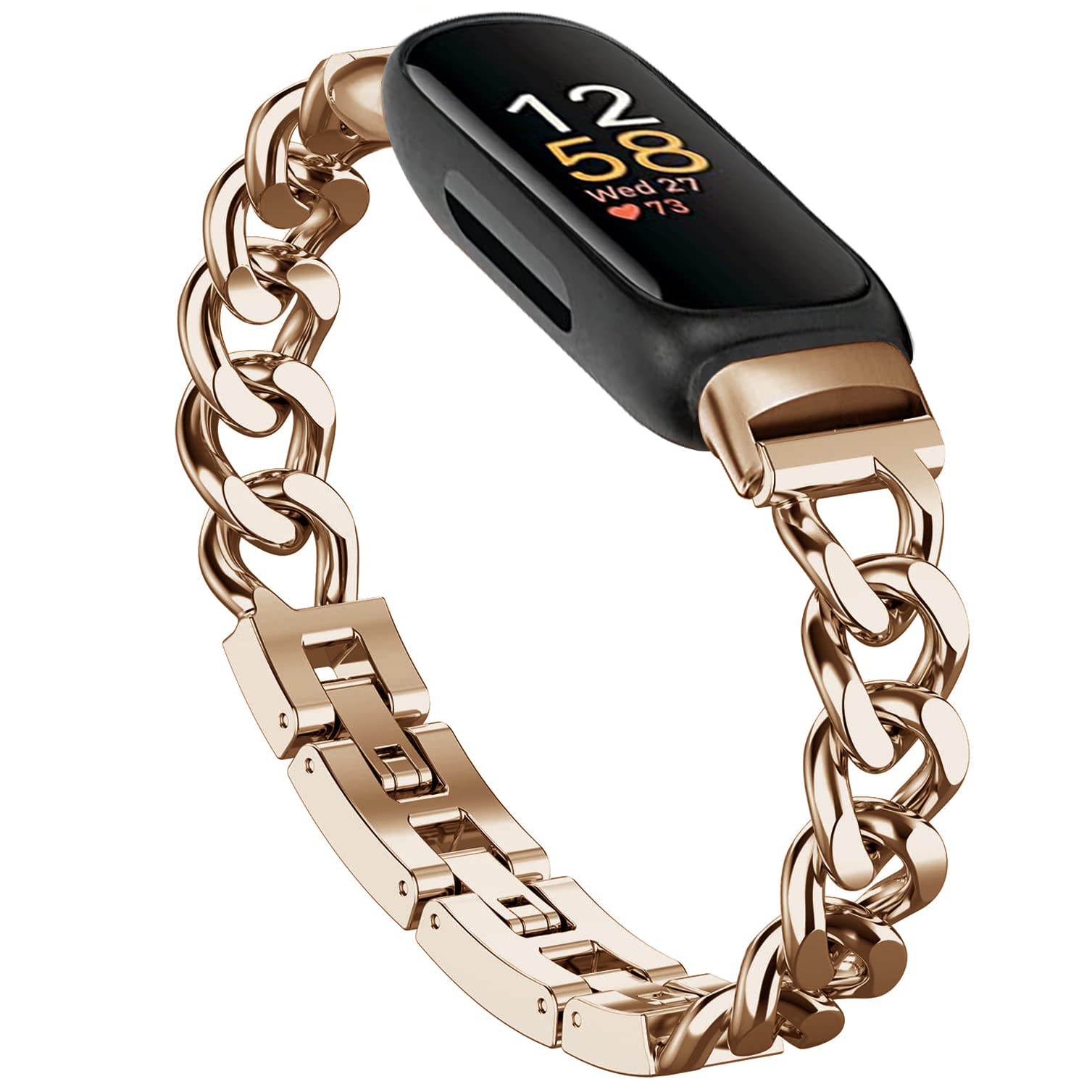 Cool Bands for Fitbit Inspire Inspire HR Bands Women, Stainless Steel  Metal Adjustable Wristband Replacement Straps Compatible with Fitbit  Inspire