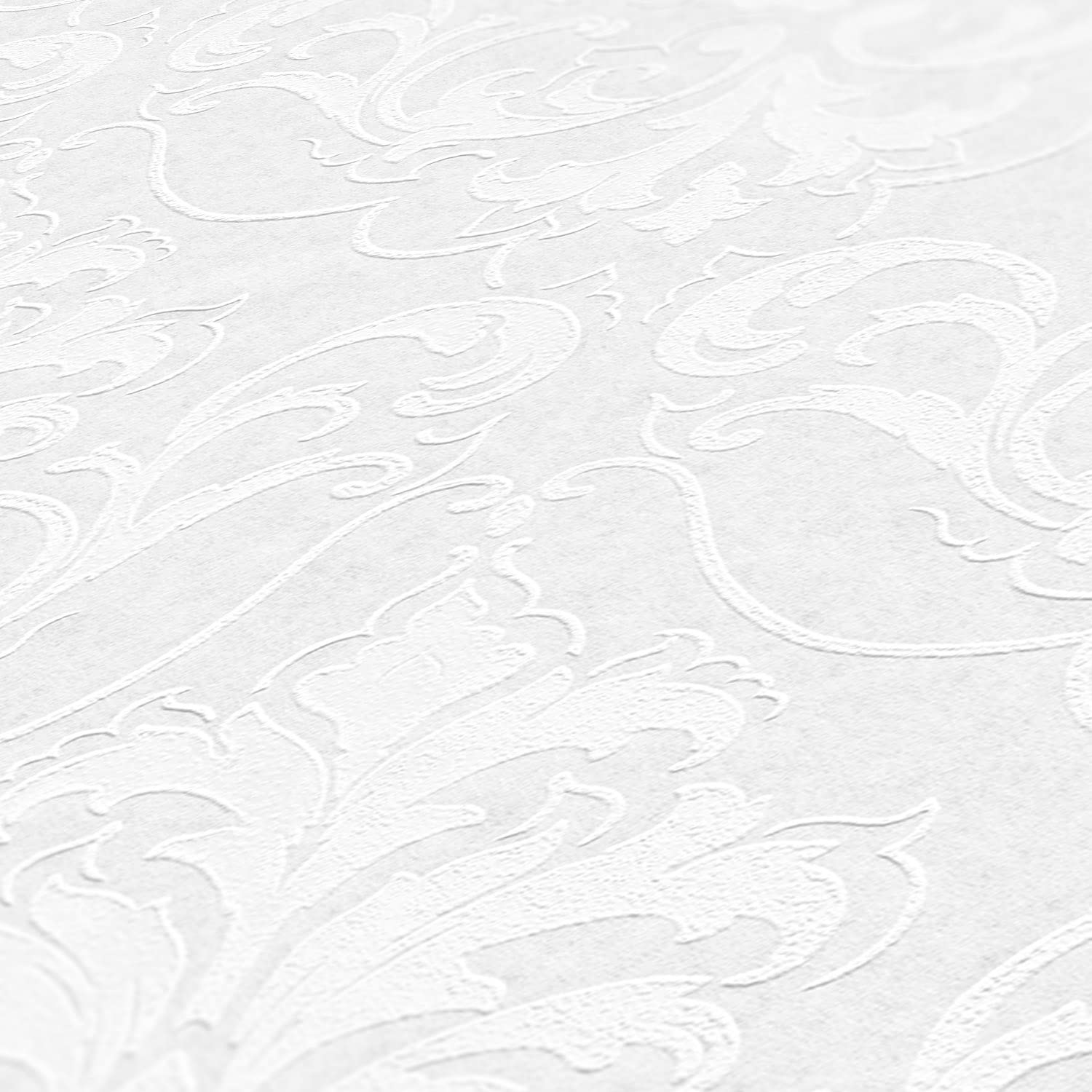 A.S. Création Carta da parati, verniciabile bianco, 25,00 m x 1,06 m