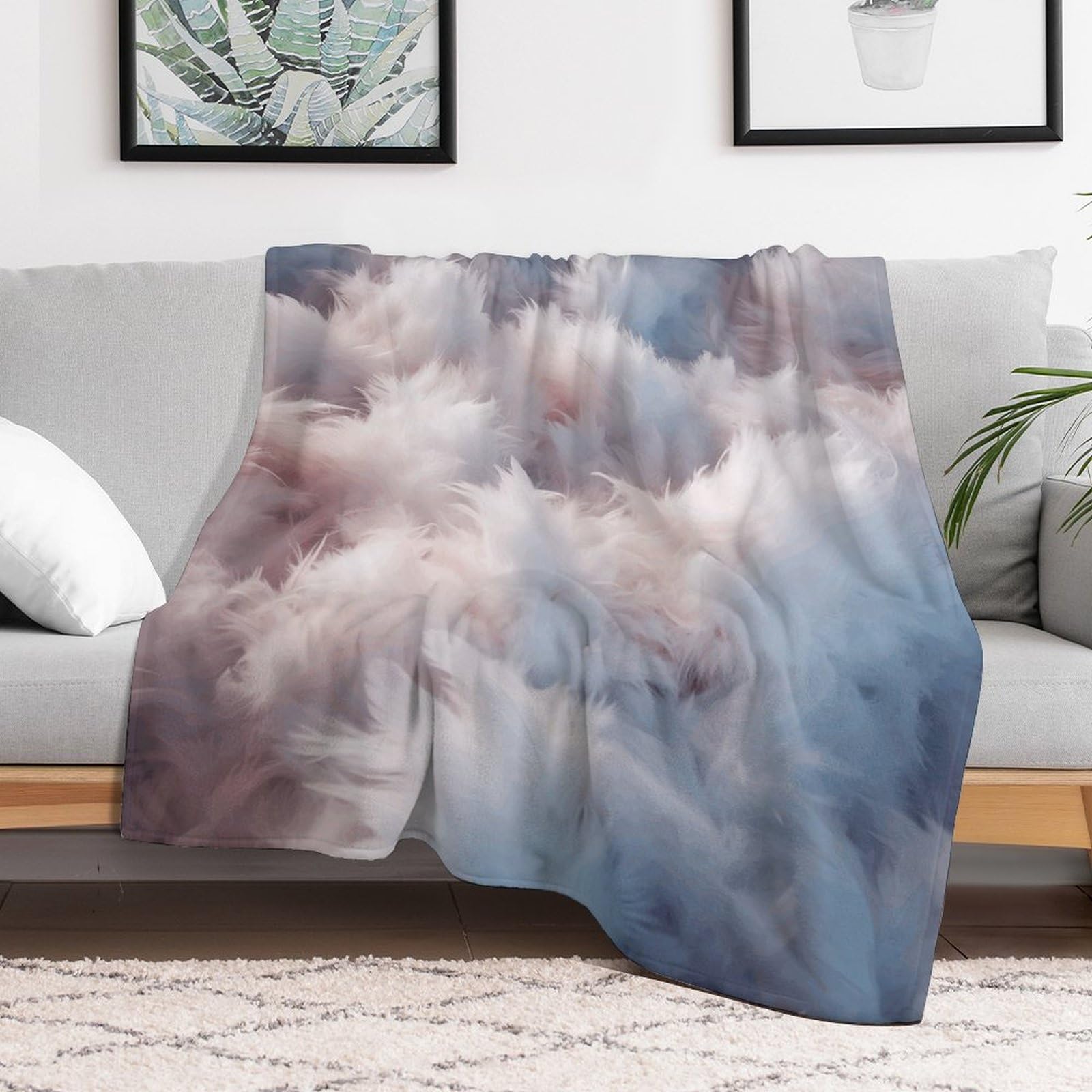 Couverture en micro polaire flanelle légère 152x203cm pour lit et canapé