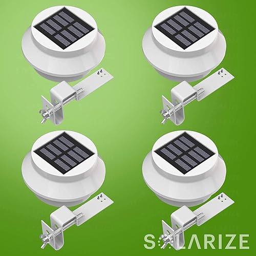 Miniatura 3 de Incredalight Solarize - Luces solares impermeables para exteriores (4 luces), luz LED cálida para uso exterior canalón, techo, valla, patio, porche,