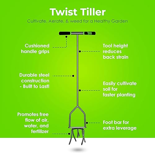 Vista 2 de Lewis Lifetime Tools TNT-4 Twist & Tiller, herramienta de jardín de 37"., 1, N/A