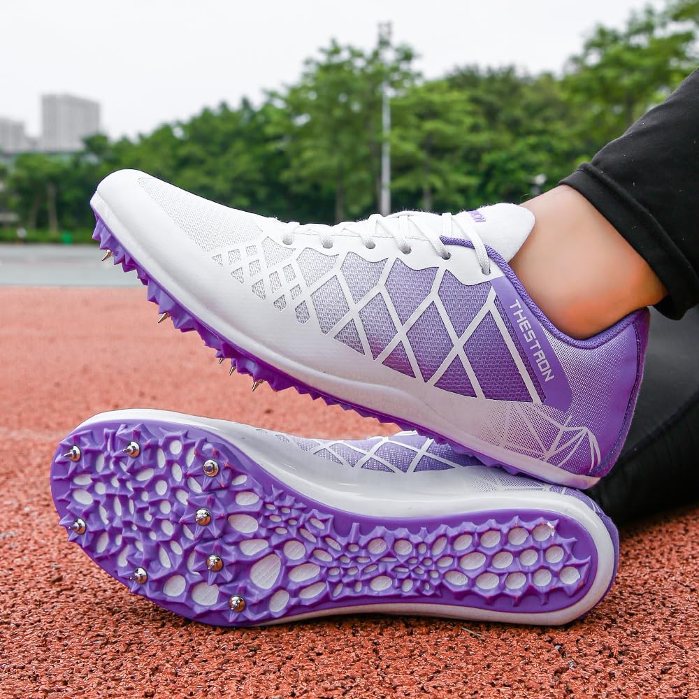 Mens Womens Boys Girls Spikes Athletics Racing Running Shoes Track and Field Sneaker …