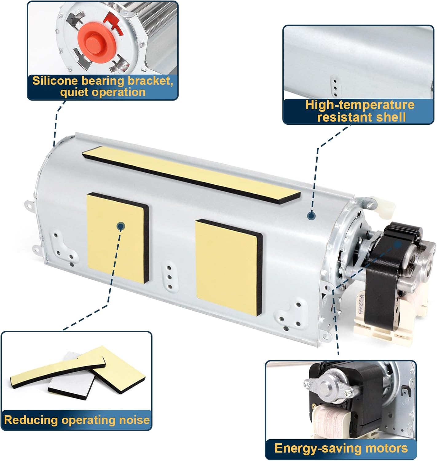 FBK-100, FBK-200, FBK-250, BLOT Fireplace Blower Replacement for Superior, Lennox, Monessen, Majestic, Martin, Vermont Castings, Astria, Fireplace Blower Fan
