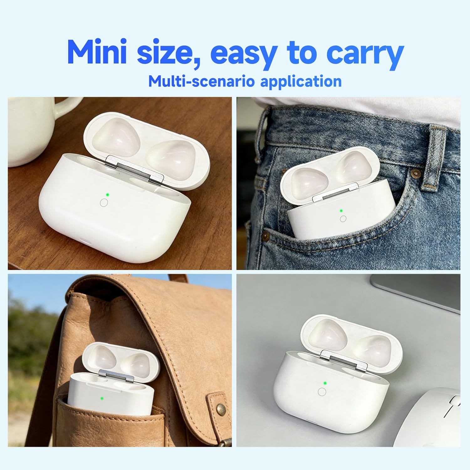 Wireless Charging Case Compatible with AirPod 3, Replacement Airpod 3 Gen Charging Case with Front Bluetooth Button for Pairing,Not Included Earbuds