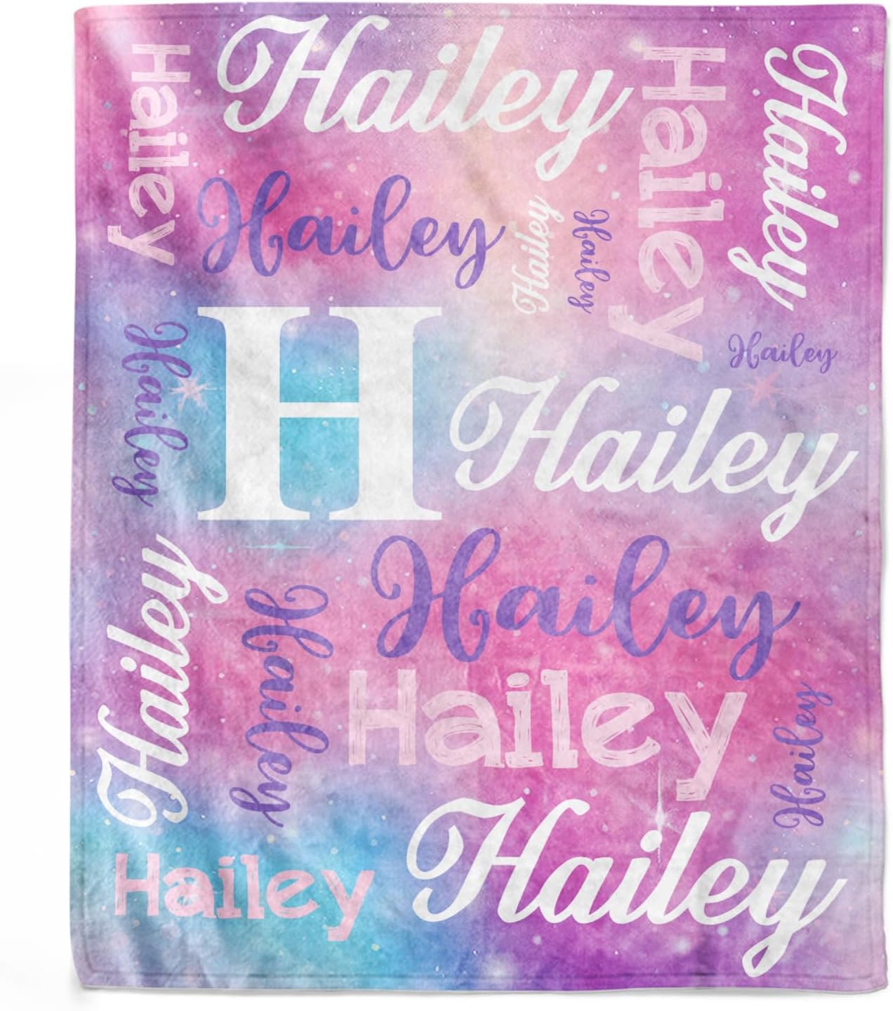 Personalized Baby Blankets for Teen Girls, Custom Blanket with Name Flannel Kids Throw Blanket Baby Essentials Personalized Easter Gifts for Teen Boys