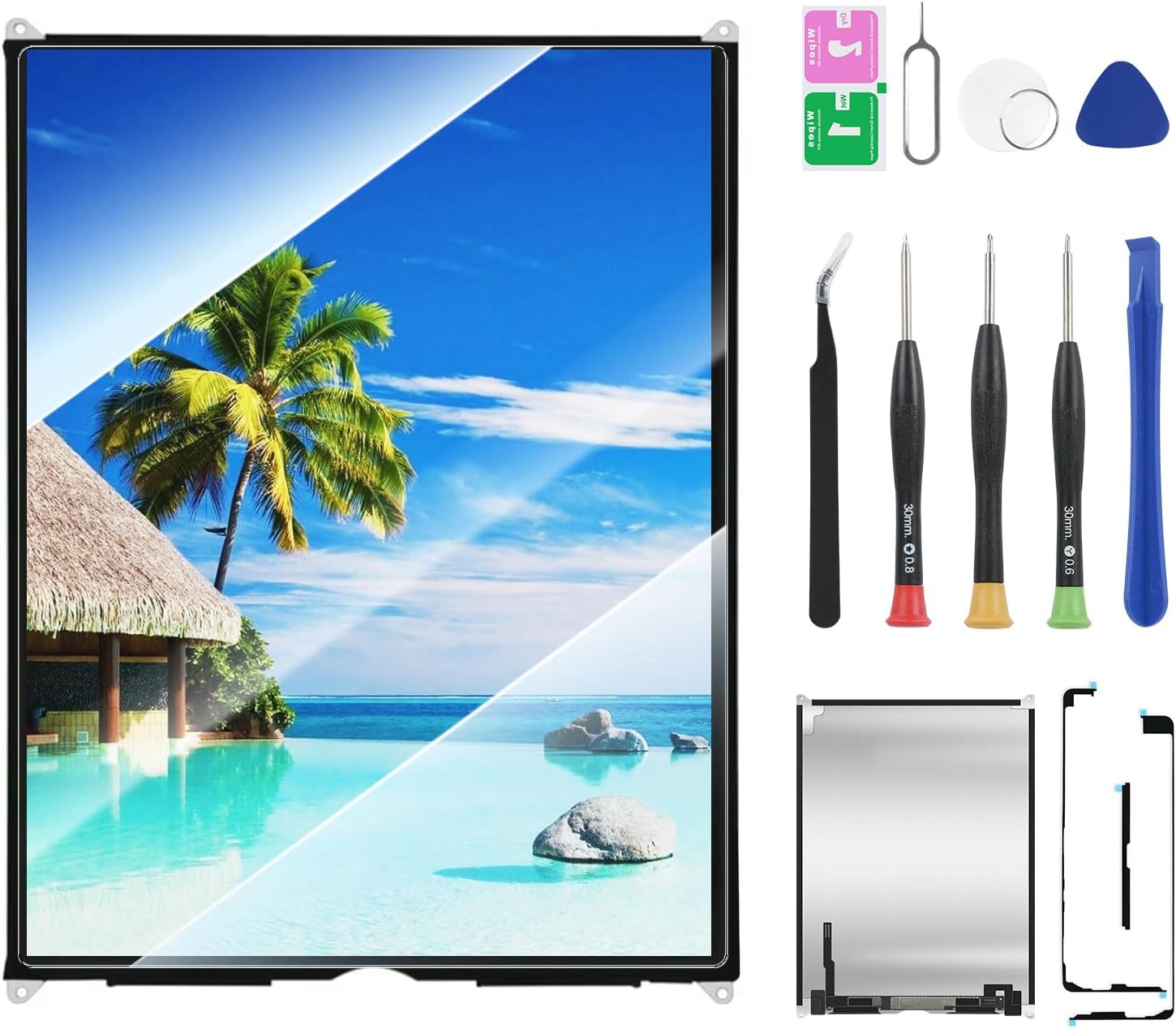 YUSE for iPad 7th 8th 9th Gen 10.2" LCD Screen Replacement (Not Touch Screen) Display Assembly Repair Kit + Tools(Model: A2197 A2198 A2200 A2270 A2428 A2429 A2430 A2602 A2603 A2604 A2605)