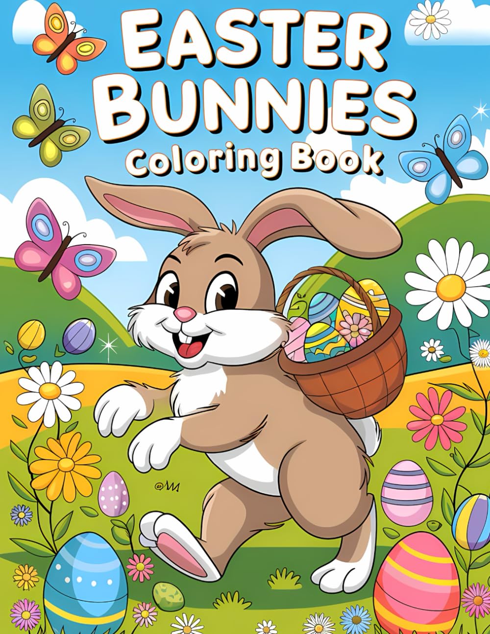 Easter Coloring Book for Kids & Adults - 90 Pages of Easter Bunnies & Eggs