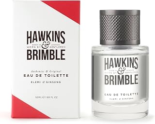 Hawkins & Brimble Elemi & Ginseng Eau De Toilette Men 50ml, Long Lasting Fragrance Spray for Every Occasion, Authentic & Original Signature Scents for Him, Coffee & Rose Blend Men Fragrance