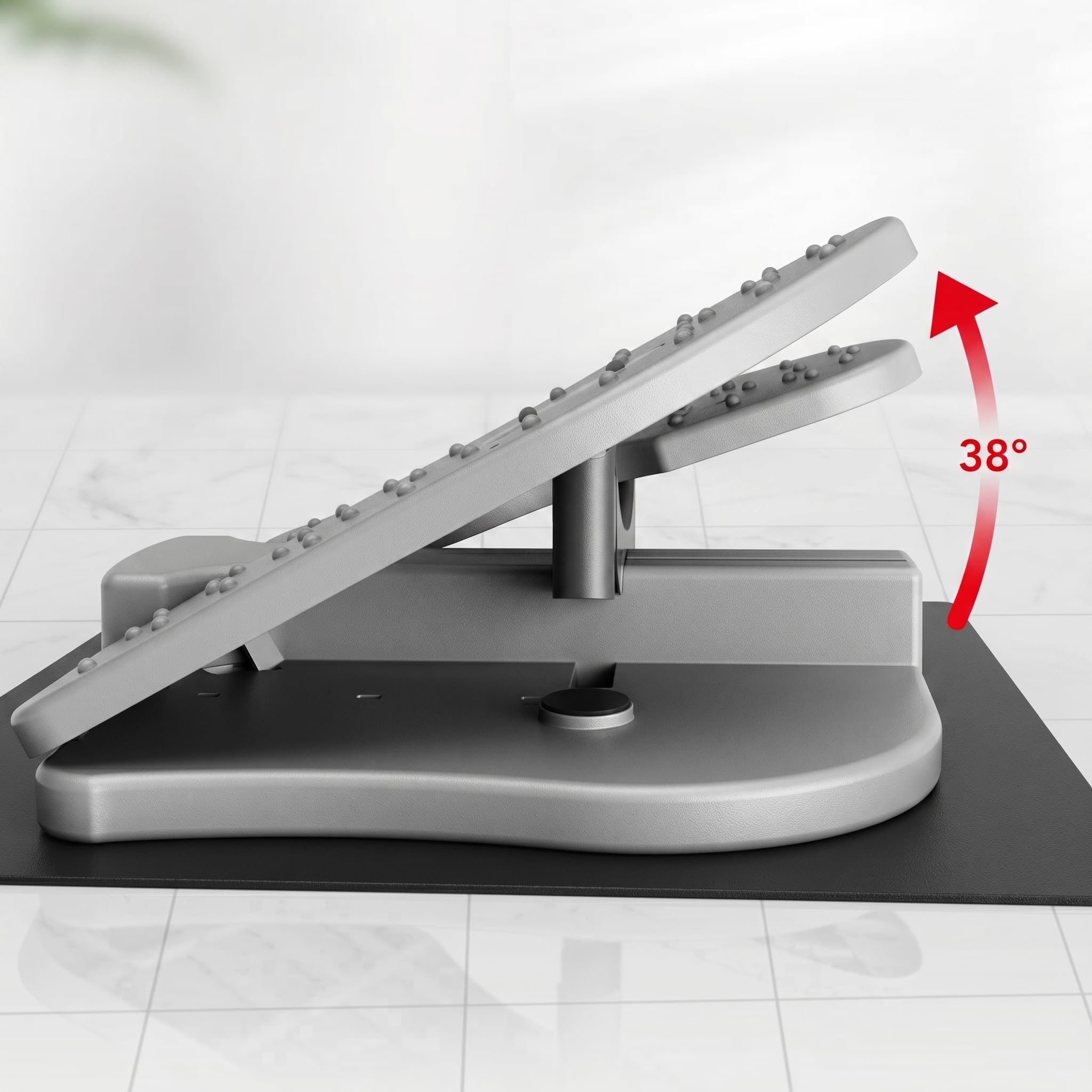 Changor Machine Pas à Pas pour Les Pieds, Appareil D'entraînement Silencieux et Pliable pour Les Jambes, pour la Maison et Le Bureau, Pédale d'exercice Compacte en Nylon renforcé sous Le Bureau