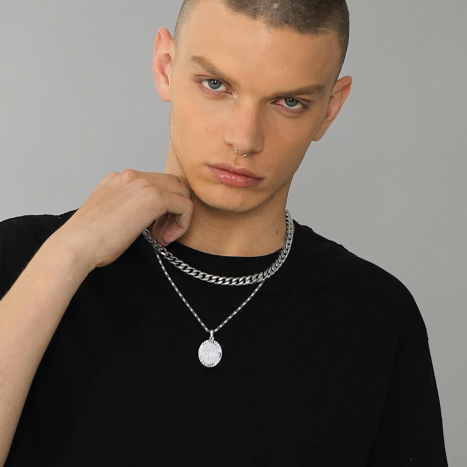 U7 Allah Pendant Necklace with Chain Platinum / 18K Gold Plated Muslim Jewelry Islamic Pendant - Image 2