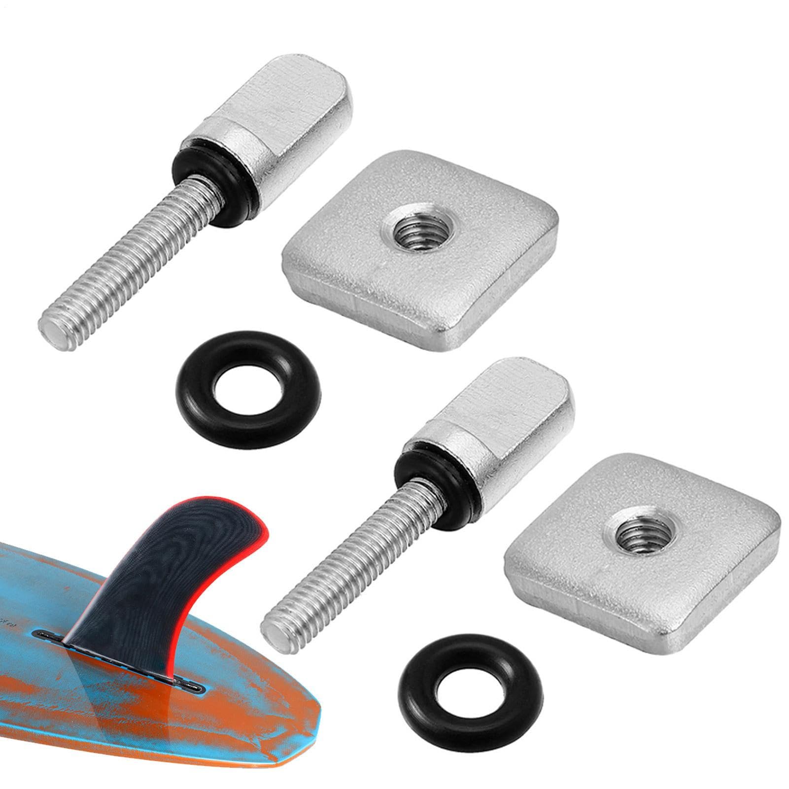 Tornillo de aleta para tornillos de aleta de tabla de surf de alta resistencia | Kit de repuesto de acero inoxidable 316 para reparaciones de tablas de remo, instalación resistente al óxido sin