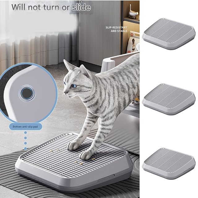 Foto 2 de 8 de YUPEIUKLI Rampas de Doble Capa para arenero de Gatos contención eficaz de la Arena y una Limpieza…