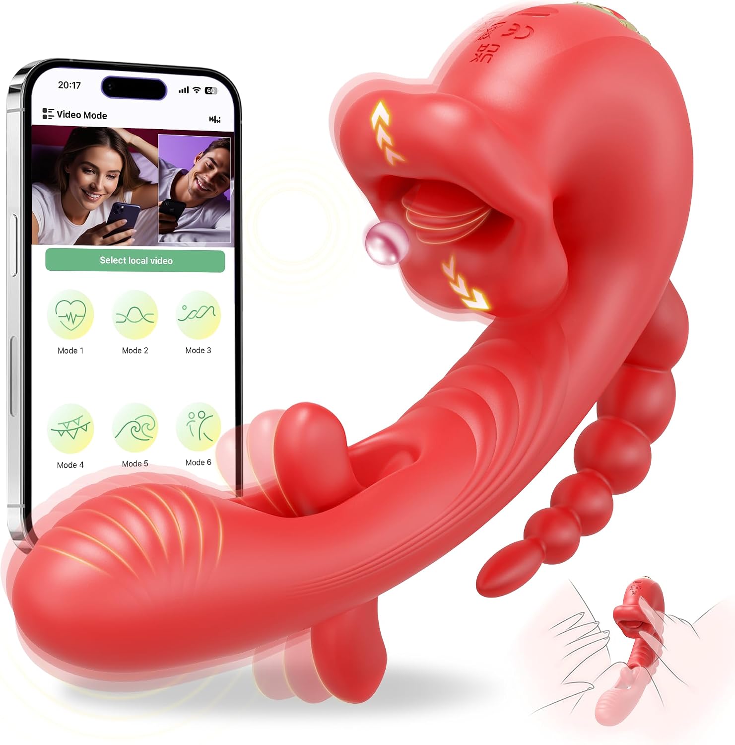 Vibrator Adult Sex Toys Women - Rose Sex Toy, Thrusting Dildo Vibrators Tongue Toy for Womens, 9 Flapping&Vibrating&Clitoral Stimulator Mode, Adult Toys Sexual Pleasure Tools for Women Sex Novelties