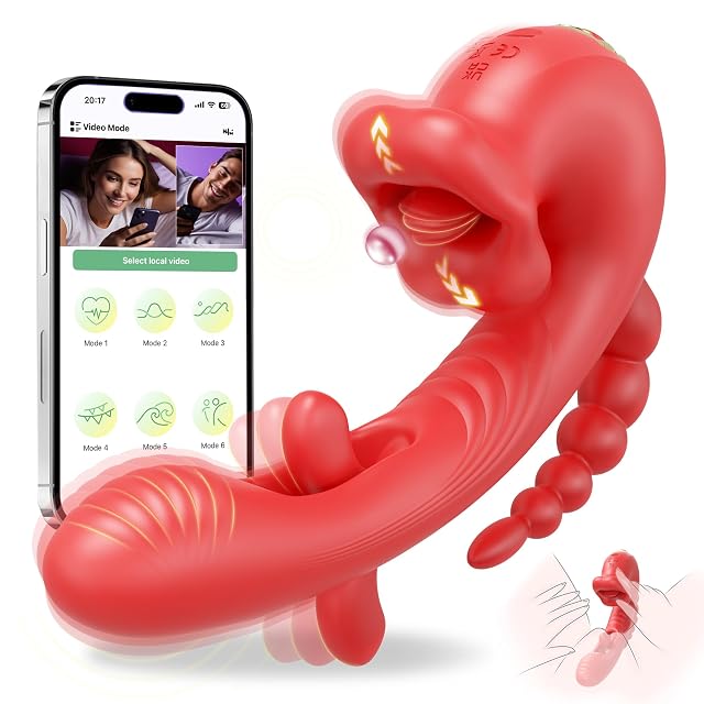 Vibrator Adult Sex Toys Women - Rose Sex Toy Thrusting Dildo Vibrators Tongue Toy for Womens 9 Flapping