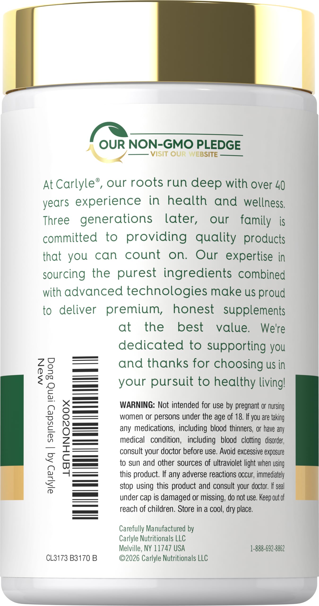 Carlyle Dong Quai Capsules | 250 Count | Traditional Herb — Amazon image 3