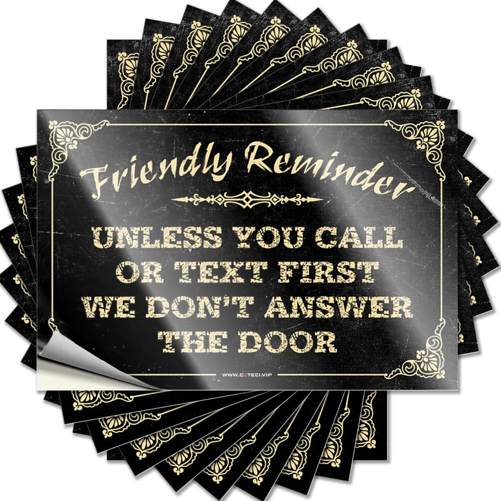 Friendly Reminder Unless You Call Or Text First We Don't Answer The Music Decor Spicy - Decals Garage Waterproof Decal(6X9CM)